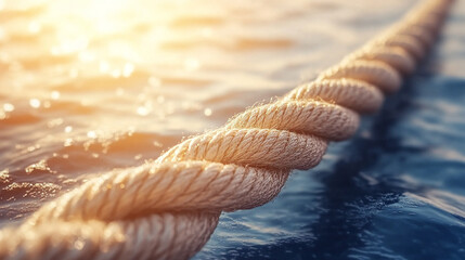 A modern blurred sideline with an empty rope, symbolizing isolation, potential, and waiting for action or direction, leaving space for new opportunities and interpretations of chaos

