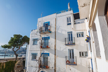 Stadthäuser in Peniscola, Provinz Castellón, Autonome Gemeinschaft Valencia, Spanien