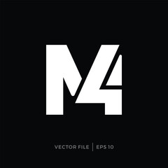 Modern logo design with initials letter M4