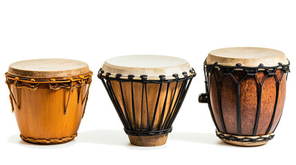 Bongo Drums Collection on a Transparent Background Generative AI