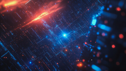 Obraz premium Smart digital Innovation city with connection network reciprocity over the cityscape. of future smart wireless digital city and social media networking systems that connects people with in city