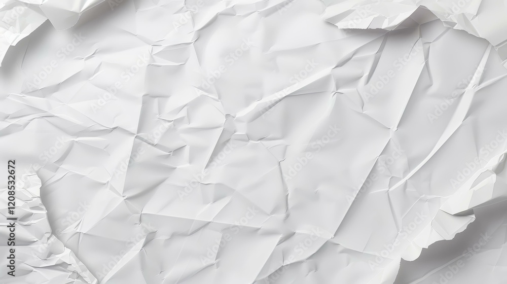 Poster experience the unique texture of wrinkled glued paper with realistic vector effects, perfect for cre