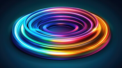 A vibrant vector background featuring glowing spiral lines, perfect for adding depth and energy to your design projects.