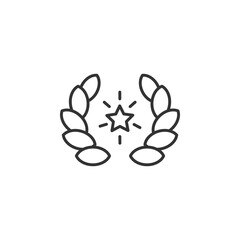 Laurel wreath with star icon symbolizing achievement and success