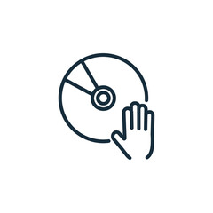 Disk access denied icon representing data security and restricted permissions