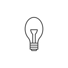Minimalist light bulb icon symbolizing innovation and ideas