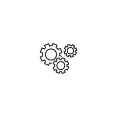 Fototapeta premium Minimalist gear icon representing engineering, mechanics, and industrial concepts