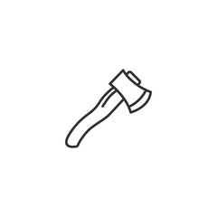 Minimalist outline of an axe