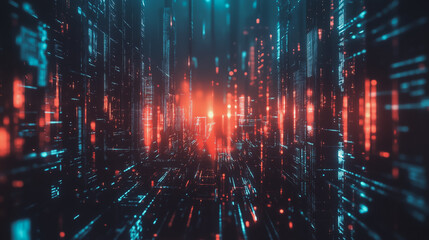 Obraz premium Smart digital Innovation city with connection network reciprocity over the cityscape. of future smart wireless digital city and social media networking systems that connects people with in city