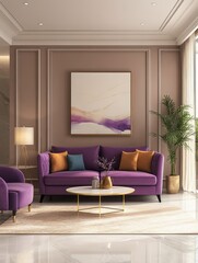 Generative AI illustration of glamour modern style interior design
