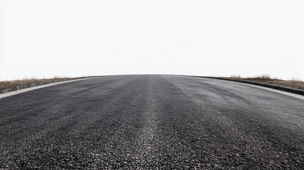 Empty asphalt road leading to horizon under clear sky