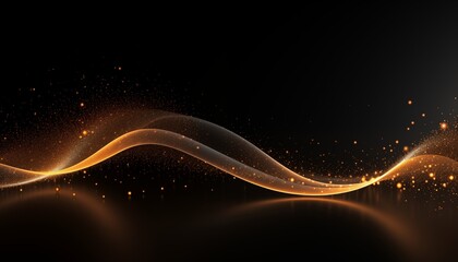 abstract background with glowing lines, gold, yellow