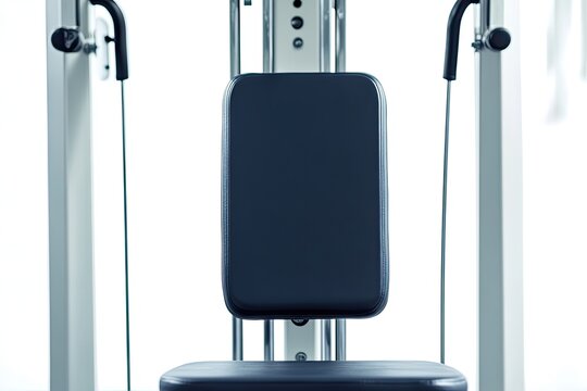 Pec deck machine isolated on white background