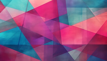 Fototapeta premium abstract background with triangles, pink blue green