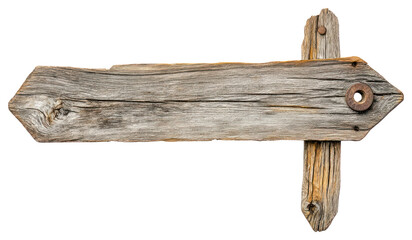 PNG Rustic wooden signboard directional driftwood weathered.