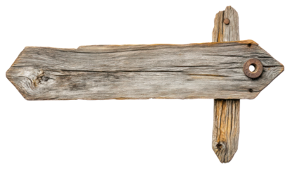 PNG Rustic wooden signboard directional driftwood weathered.