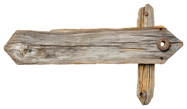 PNG Rustic wooden signboard directional driftwood weathered.