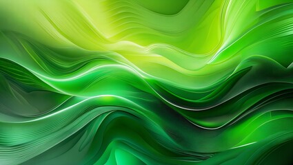 Fototapeta premium abstract green waves