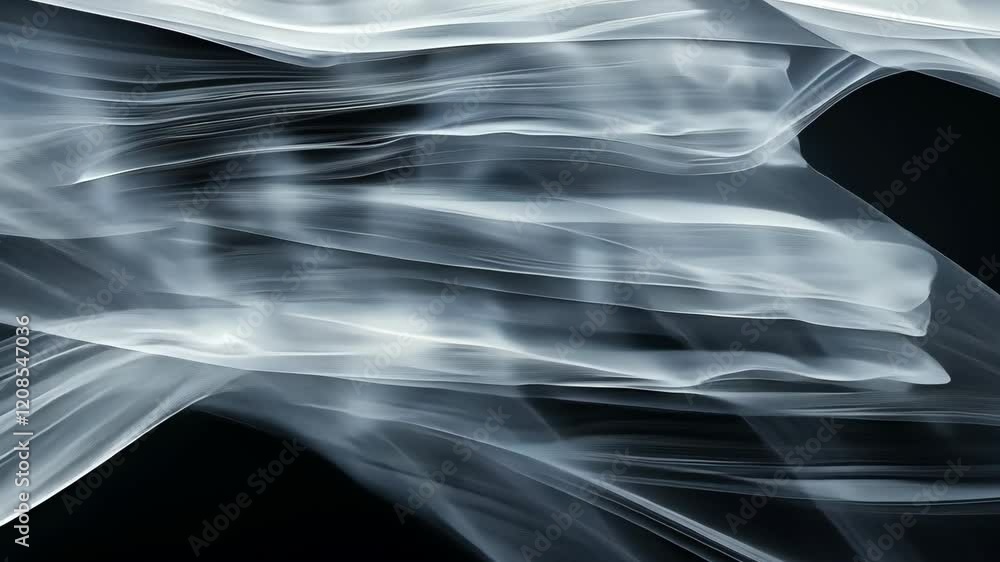 Aufkleber swirling white smoke patterns against a dark background create an ethereal and mysterious atmosphere