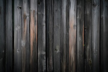 Fototapeta premium Overhead View of Dark Wooden Planks with Grain and Knots Texture for background