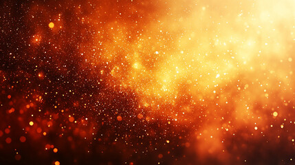 Fototapeta premium A smooth gradient texture in orange and yellow hues blending into a grainy noise pattern, offering a sense of warmth, energy, and dynamic change with ample copy space for creativity and design focus. 