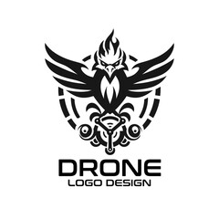 Obraz premium Drone Vector Logo Design