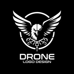 Obraz premium Drone Vector Logo Design