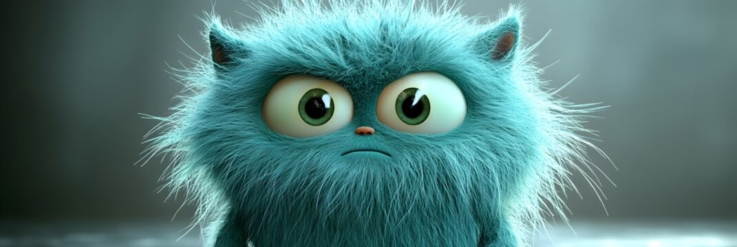 Sage Fuzzball - Adorable 3D Monster Character