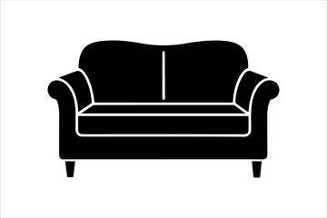 Sofa silhouettes set, couch pack of vector silhouette design, isolated background.