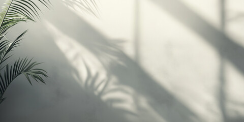 Background image for design or product presentation, with a play of light and shadow, in light gray tones