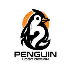 Obraz premium Penguin Vector Logo Design
