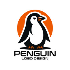 Obraz premium Penguin Vector Logo Design