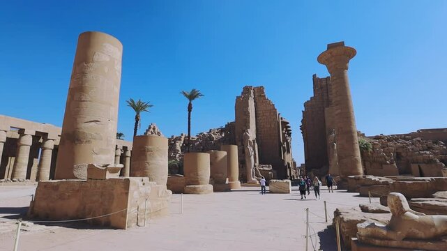 General View Of The Karnak Temple, A Historical Building Of Ancient Egypt