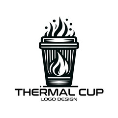 Thermal Cup Vector Logo Design