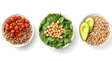 Delicious Spinach Salads With Chickpeas and Avocados Generative AI