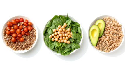 Delicious Spinach Salads With Chickpeas and Avocados Generative AI