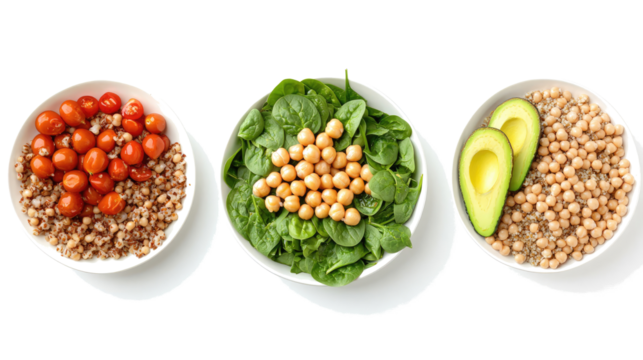 Delicious Spinach Salads With Chickpeas and Avocados Generative AI