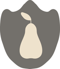 Emblem With Folk Style Pear