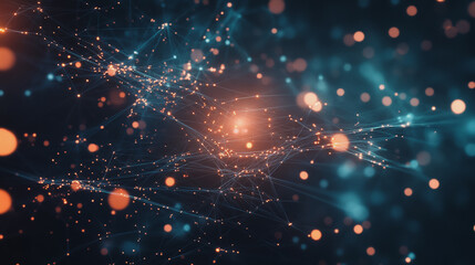 Smart digital Innovation city with connection network reciprocity over the cityscape. of future smart wireless digital city and social media networking systems that connects people with in city