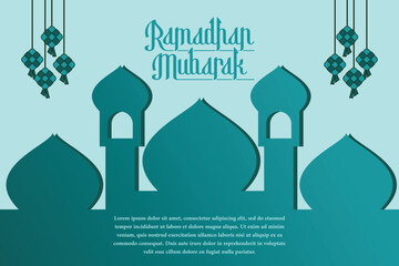 Ramadan kareem greeting background template