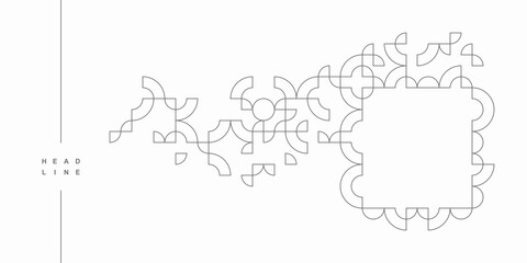 Abstract geometric technological background. Vector creative design.