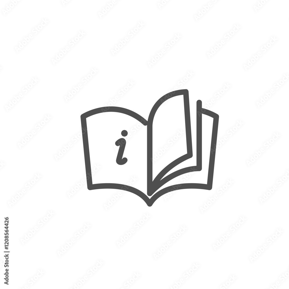 Poster instruction book outline icon vector design good for web or mobile app