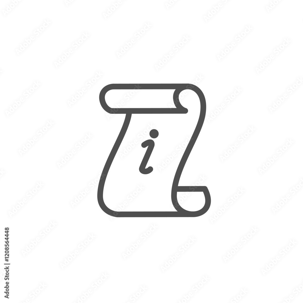 Poster instruction outline icon vector design good for web or mobile app