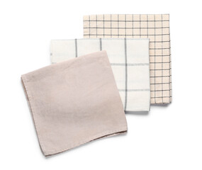 Folded napkins isolated on white background