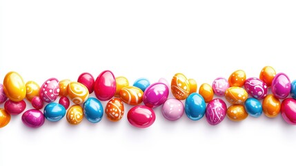 Obraz premium Colorful easter egg border for festive designs and celebrations