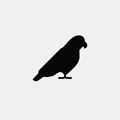 Parrot bird icon flat vector design
