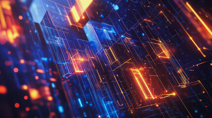 Smart digital Innovation city with connection network reciprocity over the cityscape. of future smart wireless digital city and social media networking systems that connects people with in city