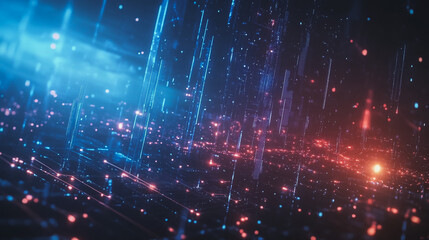 Obraz premium Smart digital Innovation city with connection network reciprocity over the cityscape. of future smart wireless digital city and social media networking systems that connects people with in city