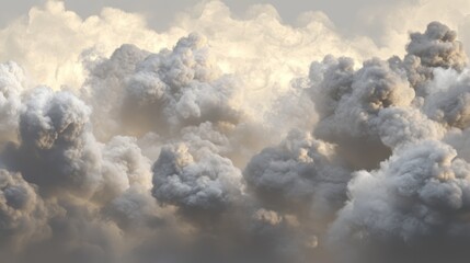 Majestic Cumulus Clouds Fill The Sky With Light And Shadow