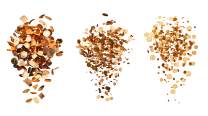 Flying Coins Create Golden Rain for Success Generative AI